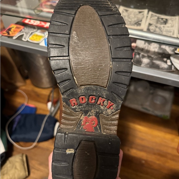 Men's Western Black & Brown Leather Cowboy Boots Sz 13 - Picture 6 of 6